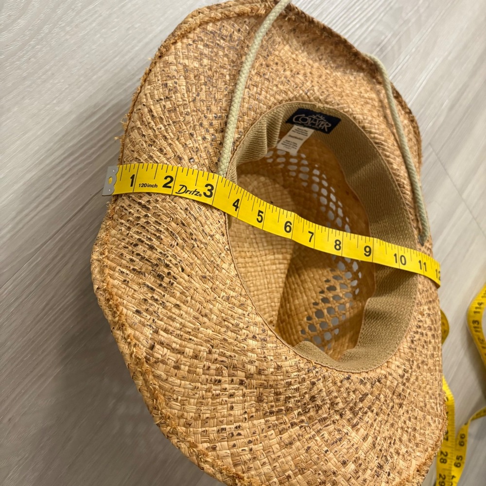Cov-Ver Your World Straw Cowboy Hat Natural Fiber Western Sun Hat F1009-1 S/M - Picture 11 of 16
